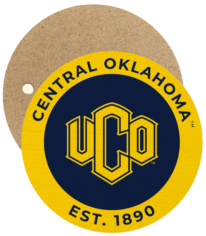University of Central Oklahoma Bronchos Round Wooden 2.5" Fridge Magnet Officially Licensed Collegiate Product 2-Pack