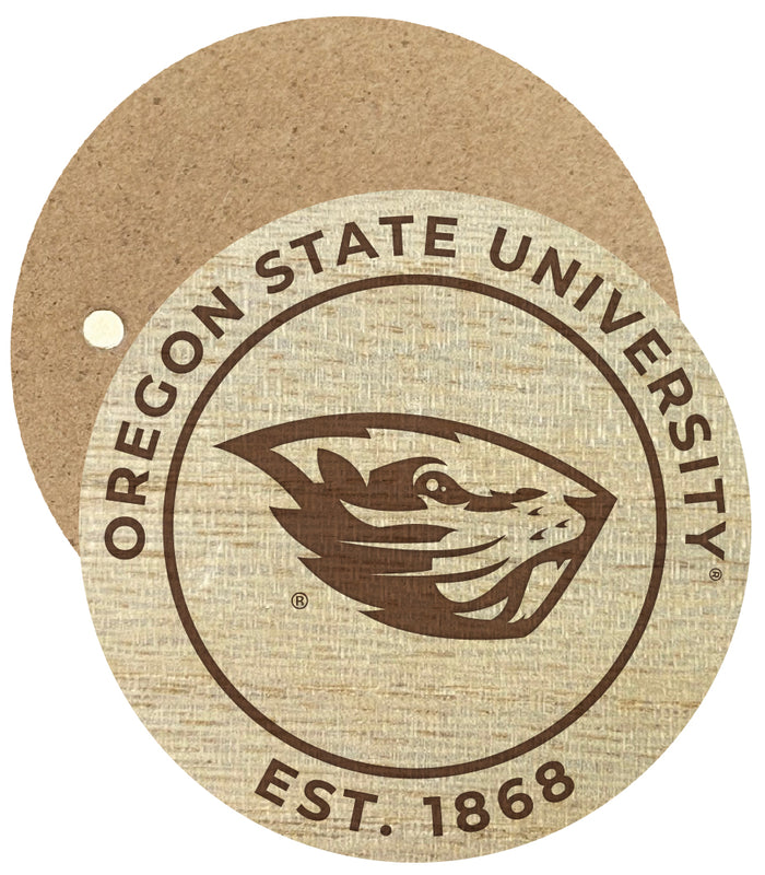 Oregon State Beavers Engraved Round Wooden 2.5" Fridge Magnet Officially Licensed Collegiate Product Single