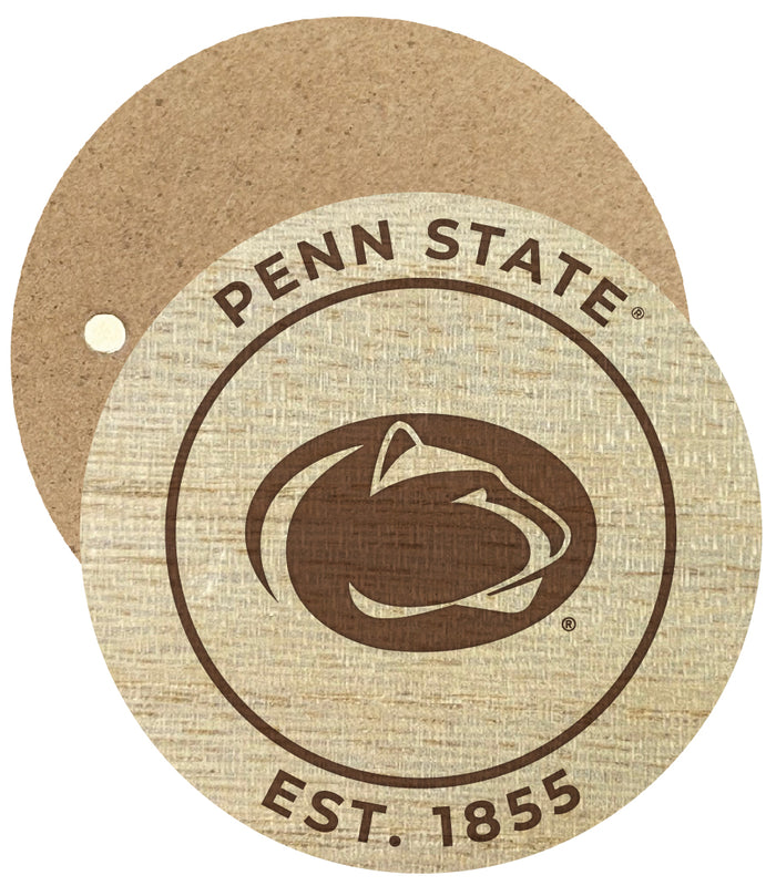 Penn State Nittany Lions Engraved Round Wooden 2.5" Fridge Magnet Officially Licensed Collegiate Product Single