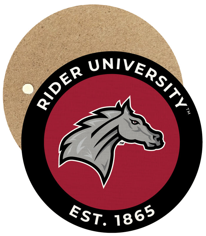 Rider University Broncs Round Wooden 2.5" Fridge Magnet Officially Licensed Collegiate Product 4-Pack