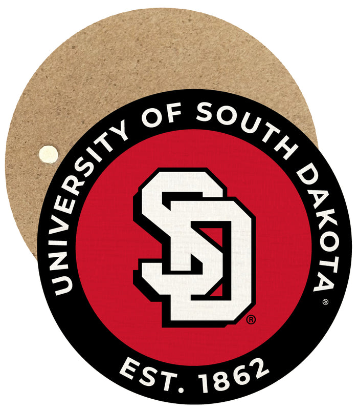 South Dakota Coyotes Round Wooden 2.5" Fridge Magnet Officially Licensed Collegiate Product Single