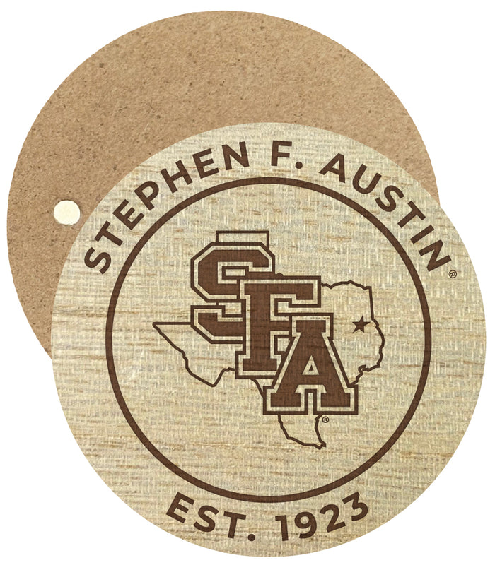 Stephen F. Austin State University Engraved Round Wooden 2.5" Fridge Magnet Officially Licensed Collegiate Product Single