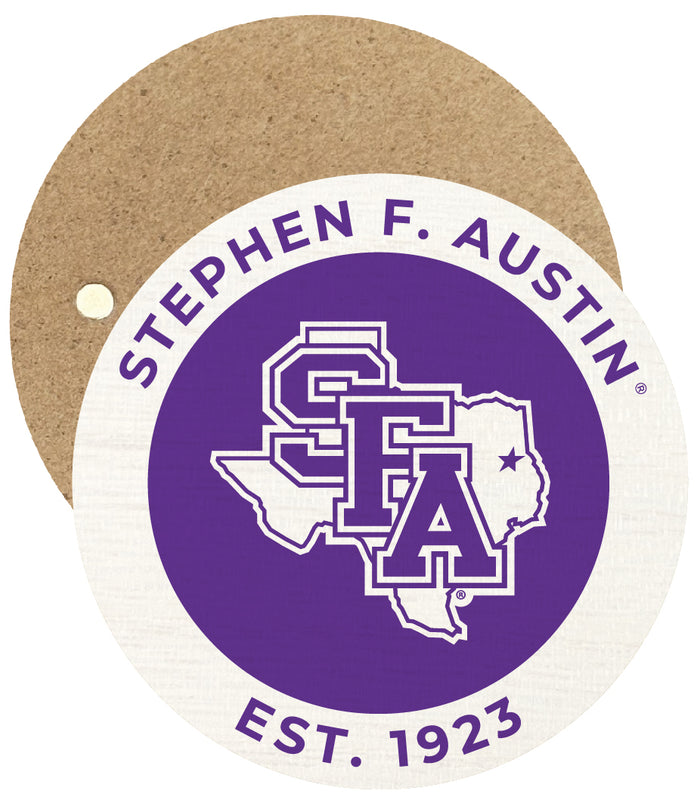 Stephen F. Austin State University Round Wooden 2.5" Fridge Magnet Officially Licensed Collegiate Product 4-Pack