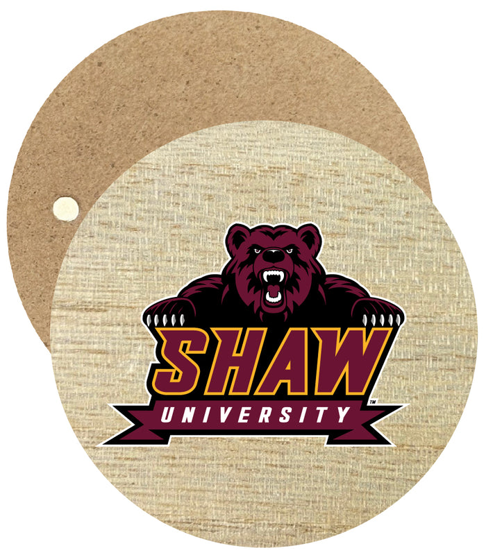 Shaw University Bears Round Wooden 2.5" Fridge Magnet Officially Licensed Collegiate Product 4-Pack