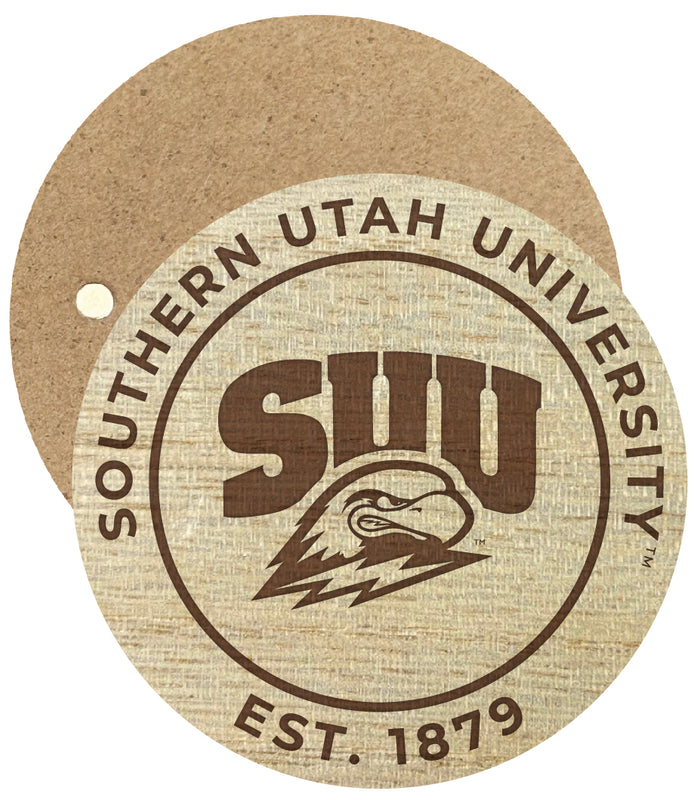 Southern Utah University Engraved Round Wooden 2.5" Fridge Magnet Officially Licensed Collegiate Product Single