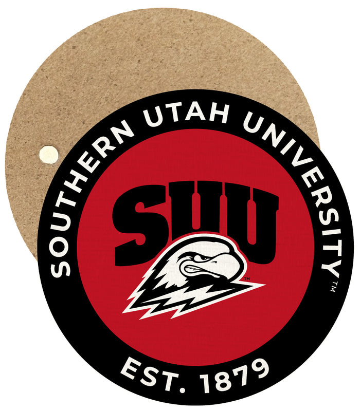 Southern Utah University Round Wooden 2.5" Fridge Magnet Officially Licensed Collegiate Product 2-Pack
