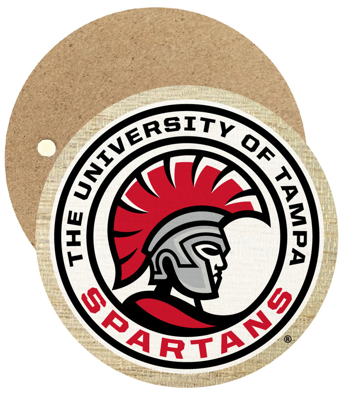 University of Tampa Spartans Round Wooden 2.5" Fridge Magnet Officially Licensed Collegiate Product Single