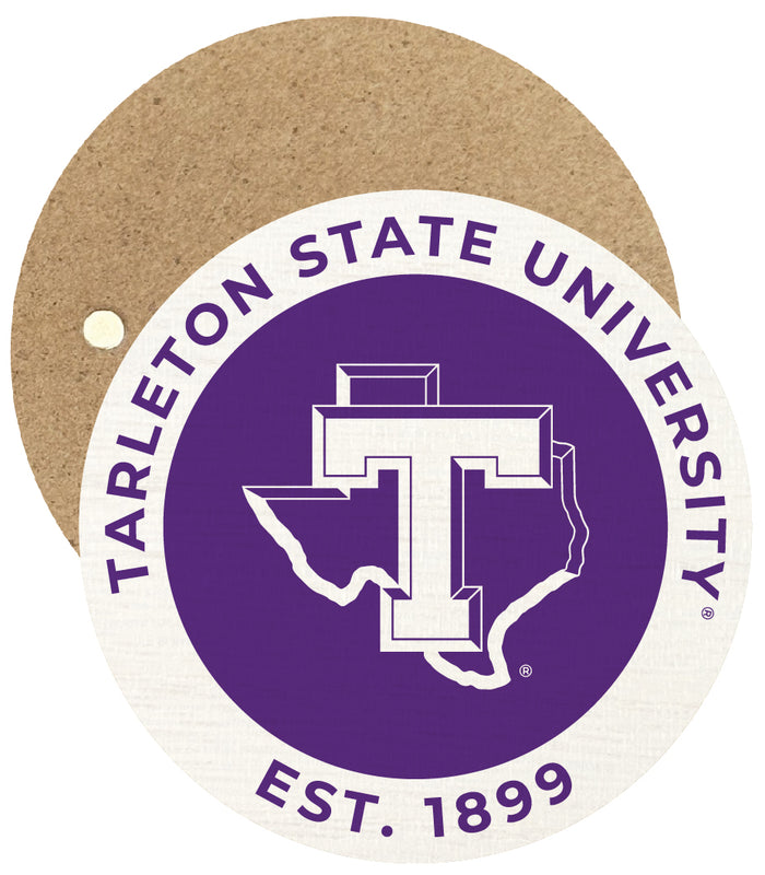 Tarleton State University Round Wooden 2.5" Fridge Magnet Officially Licensed Collegiate Product 2-Pack