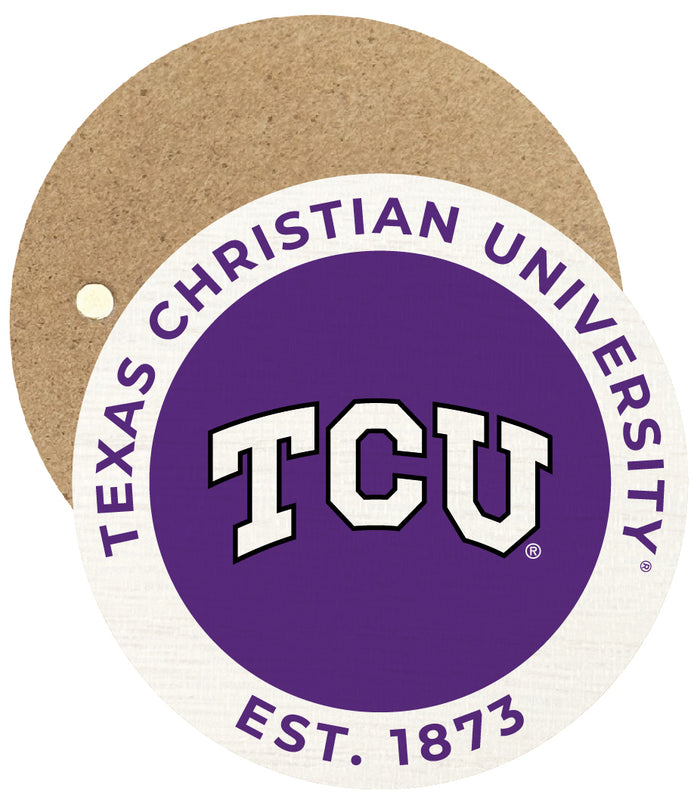 Texas Christian University Round Wooden 2.5" Fridge Magnet Officially Licensed Collegiate Product Single