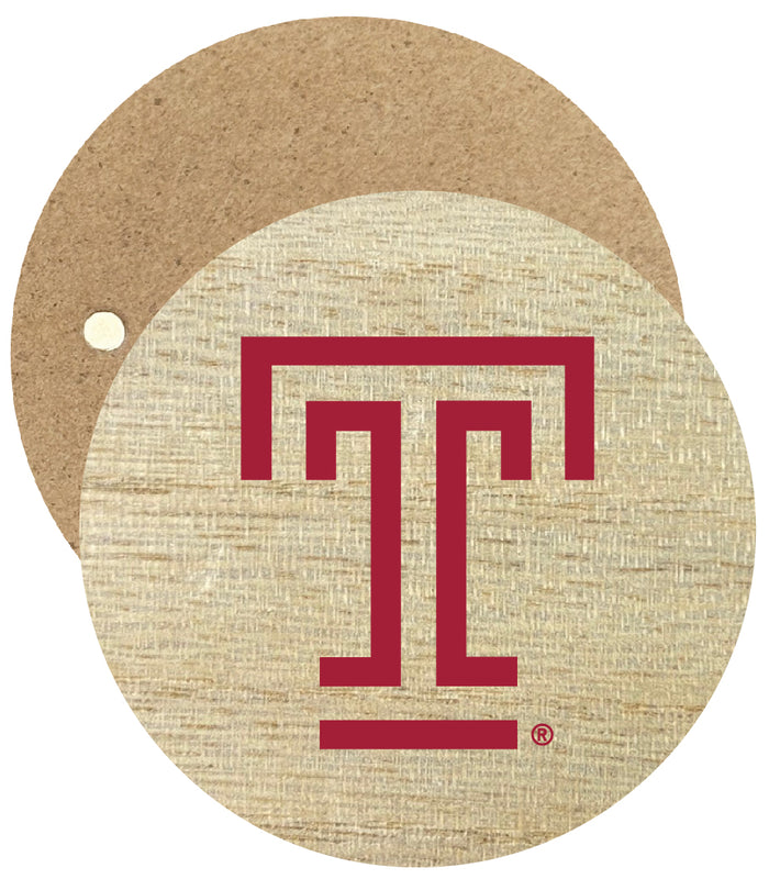 Temple University Round Wooden 2.5" Fridge Magnet Officially Licensed Collegiate Product Single
