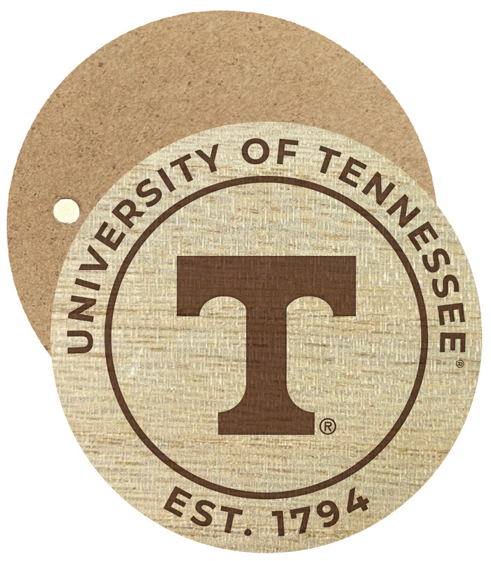 Tennessee Knoxville Volunteers Engraved Round Wooden 2.5" Fridge Magnet Officially Licensed Collegiate Product 2-Pack