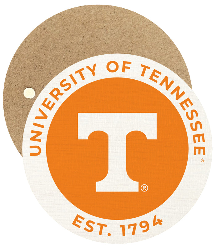 Tennessee Knoxville Volunteers Round Wooden 2.5" Fridge Magnet Officially Licensed Collegiate Product 4-Pack