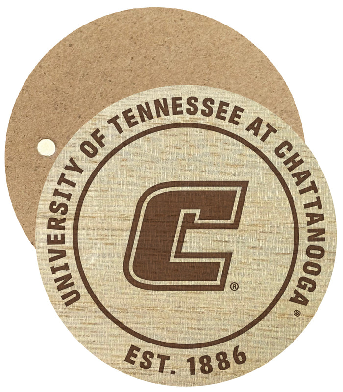 University of Tennessee at Chattanooga Engraved Round Wooden 2.5" Fridge Magnet Officially Licensed Collegiate Product Single