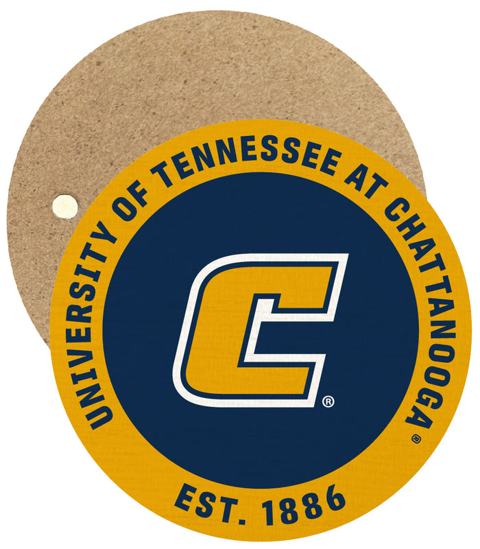 University of Tennessee at Chattanooga Round Wooden 2.5" Fridge Magnet Officially Licensed Collegiate Product 4-Pack