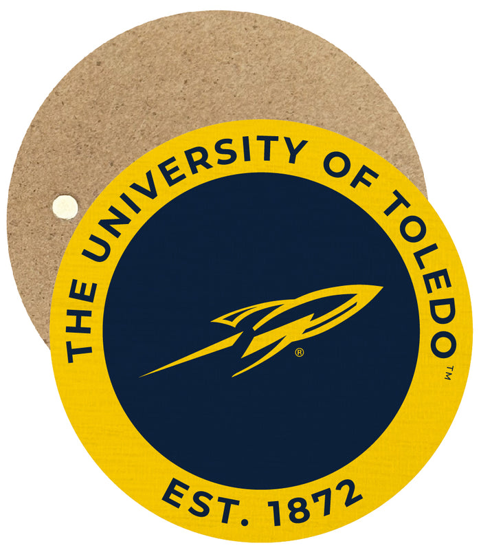 Toledo Rockets Round Wooden 2.5" Fridge Magnet Officially Licensed Collegiate Product Single