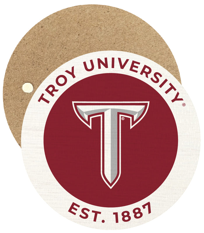 Troy University Round Wooden 2.5" Fridge Magnet Officially Licensed Collegiate Product Single