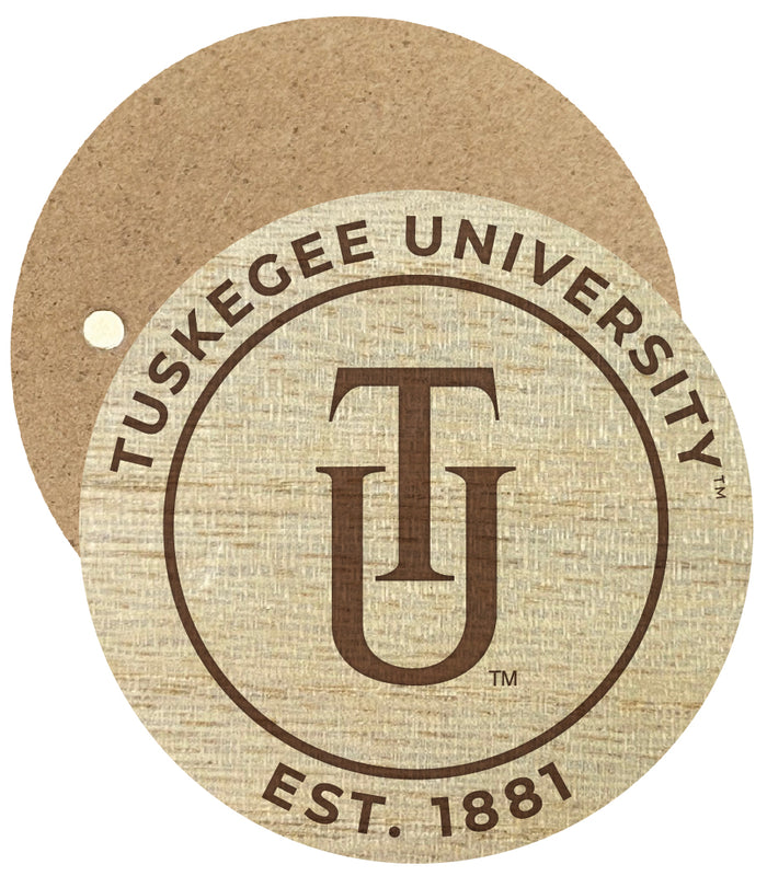 Tuskegee University Engraved Round Wooden 2.5" Fridge Magnet Officially Licensed Collegiate Product Single