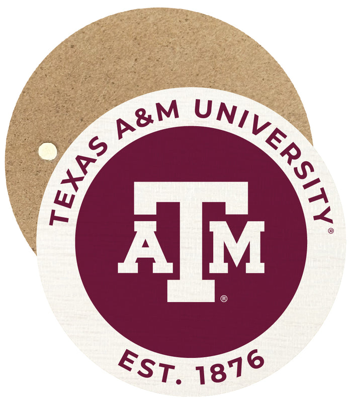 Texas A&M Aggies Round Wooden 2.5" Fridge Magnet Officially Licensed Collegiate Product 4-Pack