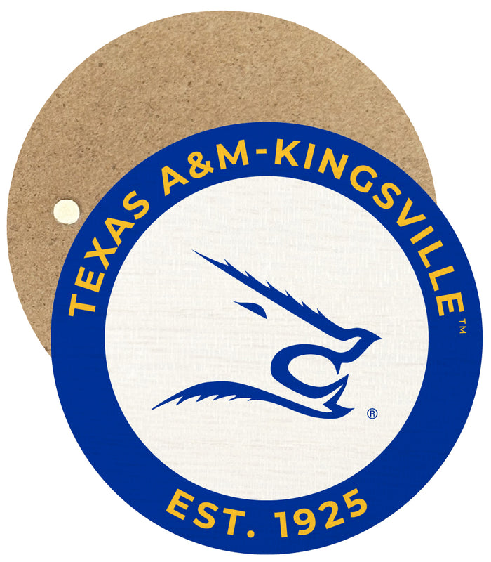 Texas A&M Kingsville Javelinas Round Wooden 2.5" Fridge Magnet Officially Licensed Collegiate Product 4-Pack