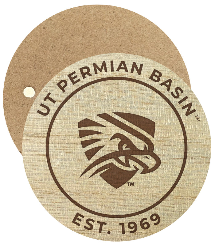 University of Texas of the Permian Basin Engraved Round Wooden 2.5" Fridge Magnet Officially Licensed Collegiate Product Single