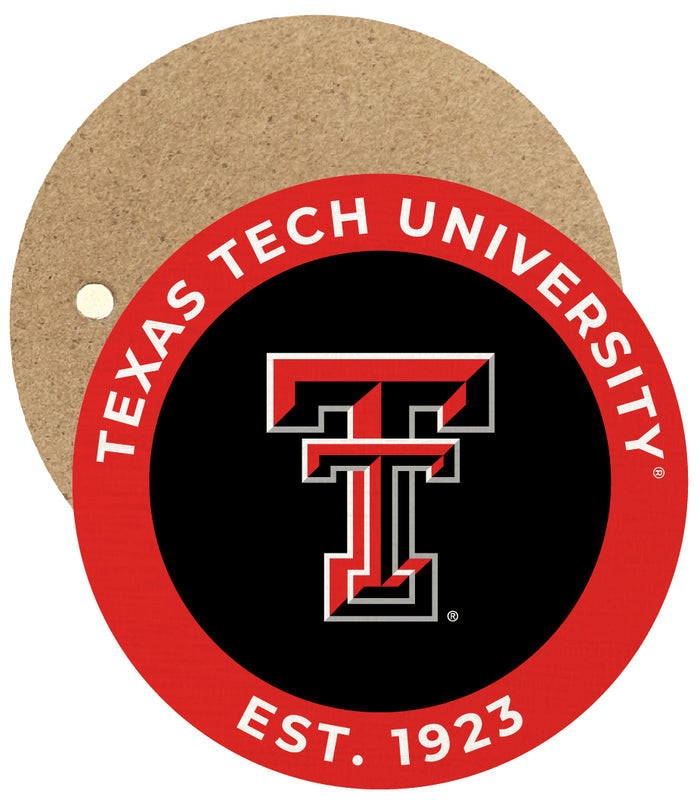 Texas Tech Red Raiders Round Wooden 2.5" Fridge Magnet Officially Licensed Collegiate Product 2-Pack