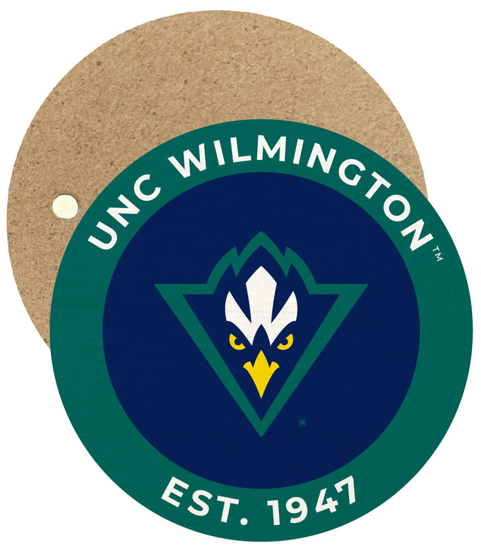 North Carolina Wilmington Seahawks Round Wooden 2.5" Fridge Magnet Officially Licensed Collegiate Product Single