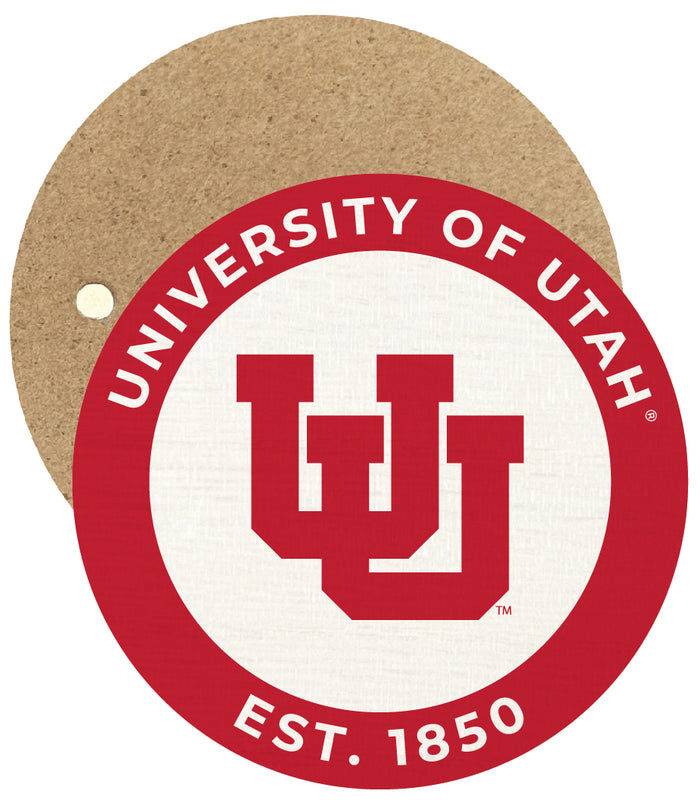 Utah Utes Round Wooden 2.5" Fridge Magnet Officially Licensed Collegiate Product Single