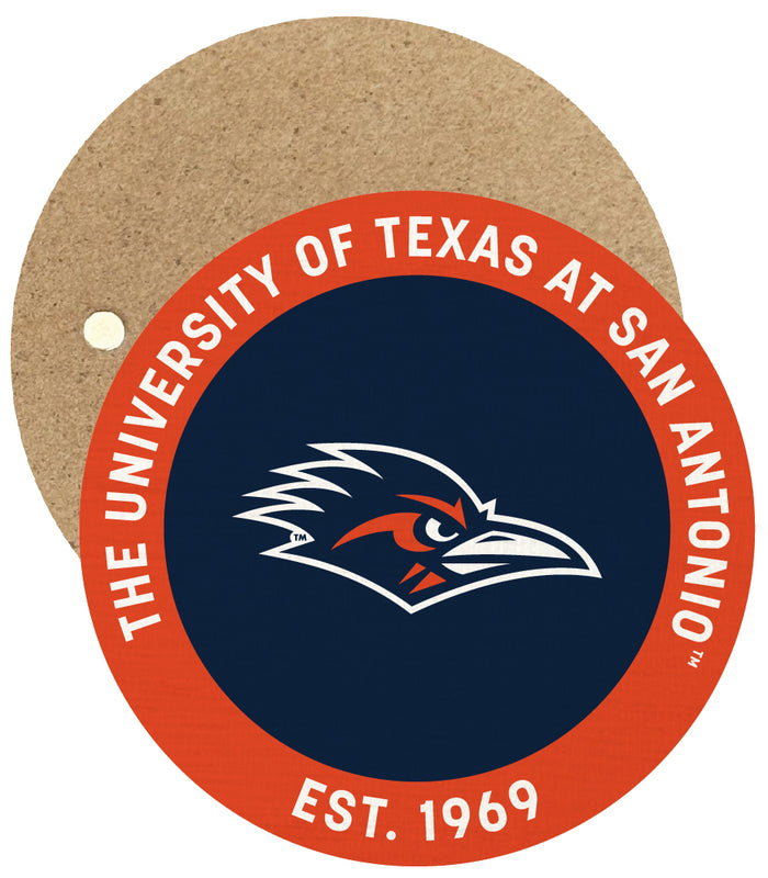 UTSA Road Runners Round Wooden 2.5" Fridge Magnet Officially Licensed Collegiate Product 4-Pack