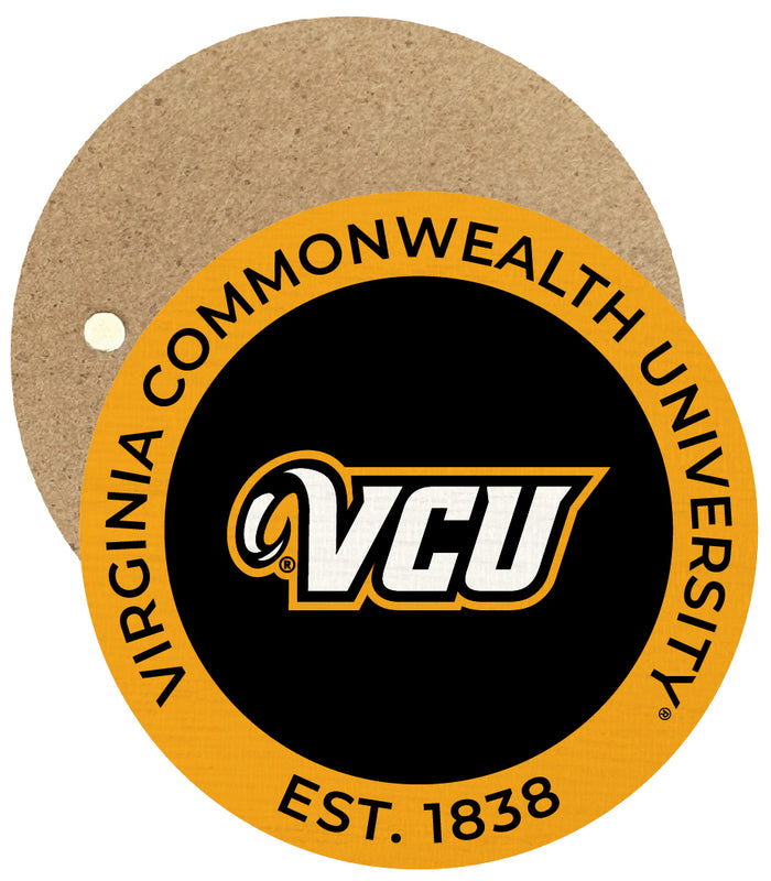 Virginia Commonwealth Round Wooden 2.5" Fridge Magnet Officially Licensed Collegiate Product Single