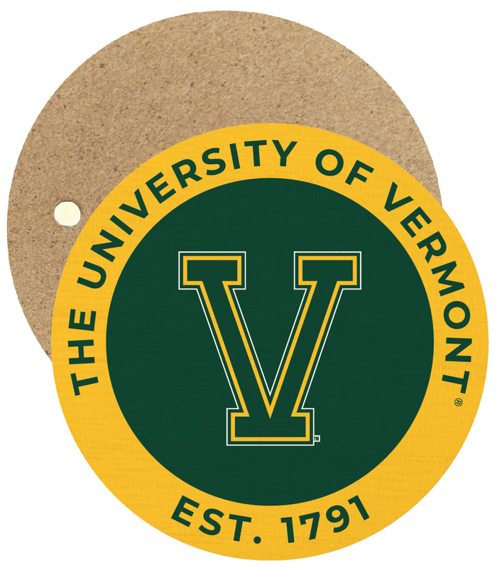 Vermont Catamounts Round Wooden 2.5" Fridge Magnet Officially Licensed Collegiate Product Single