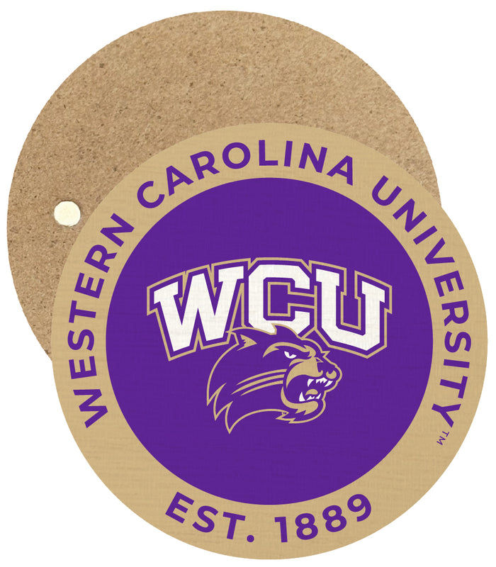 Western Carolina University Round Wooden 2.5" Fridge Magnet Officially Licensed Collegiate Product Single