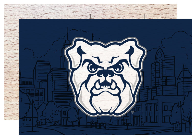 Butler Bulldogs Officially Licensed 4x6" Wooden Postcard with Full Color Design