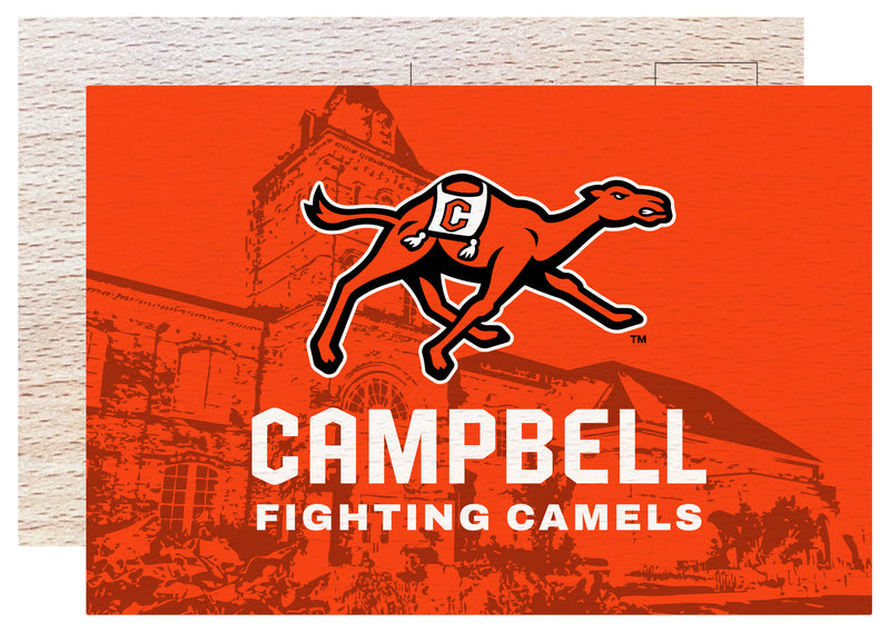 Campbell University Fighting Camels Officially Licensed 4x6" Wooden Postcard with Full Color Design