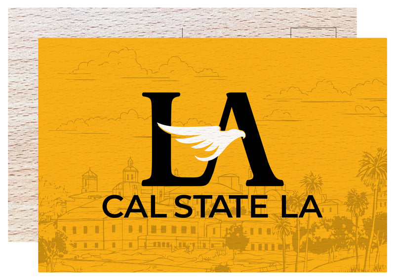 California State University Los Angeles Officially Licensed 4x6" Wooden Postcard with Full Color Design