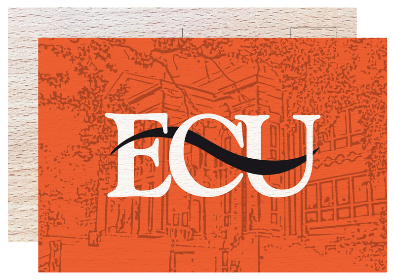 East Central University Tigers Officially Licensed 4x6" Wooden Postcard with Full Color Design
