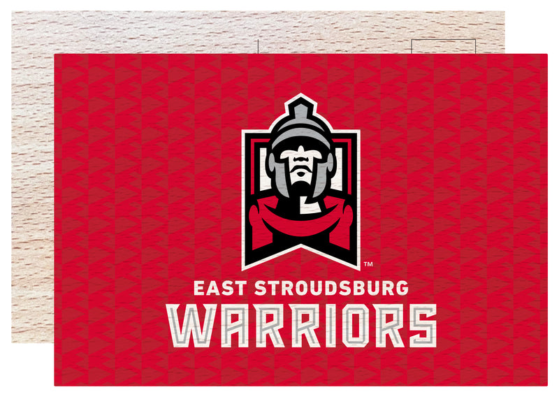 East Stroudsburg University Officially Licensed 4x6" Wooden Postcard with Full Color Design