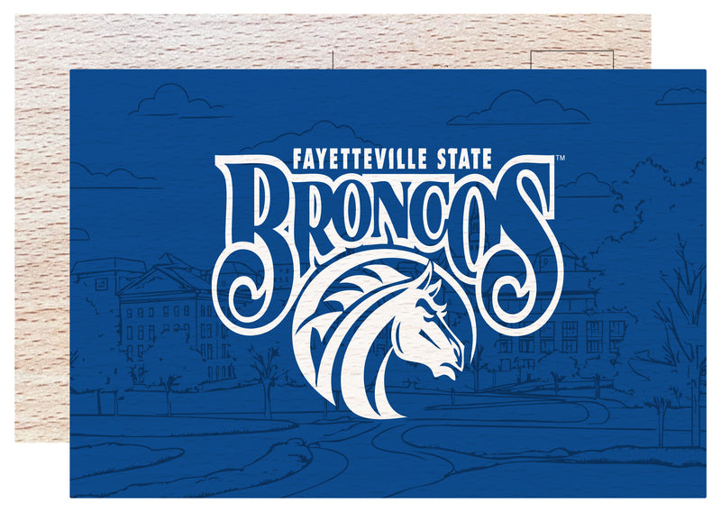 Fayetteville State University Officially Licensed 4x6" Wooden Postcard with Full Color Design
