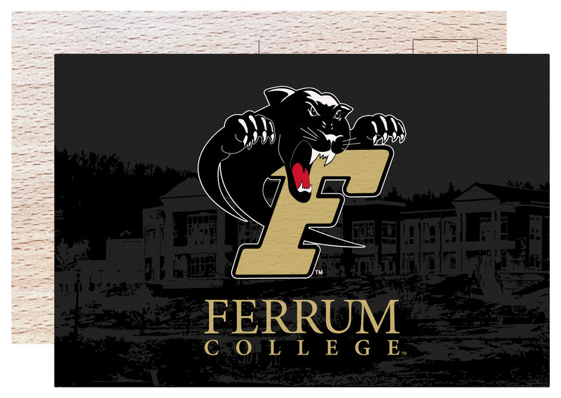 Ferrum College Officially Licensed 4x6" Wooden Postcard with Full Color Design