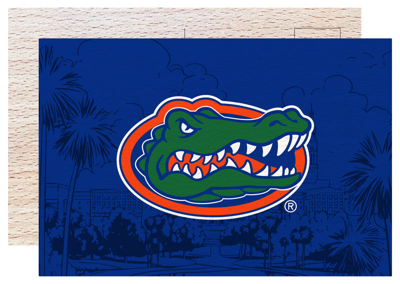 Florida Gators Officially Licensed 4x6" Wooden Postcard with Full Color Design