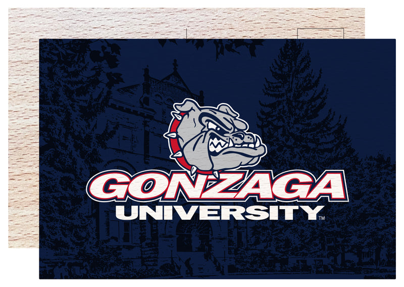 Gonzaga Bulldogs Officially Licensed 4x6" Wooden Postcard with Full Color Design