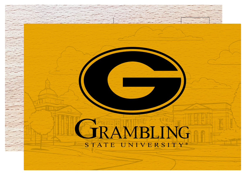 Grambling State Tigers Officially Licensed 4x6" Wooden Postcard with Full Color Design