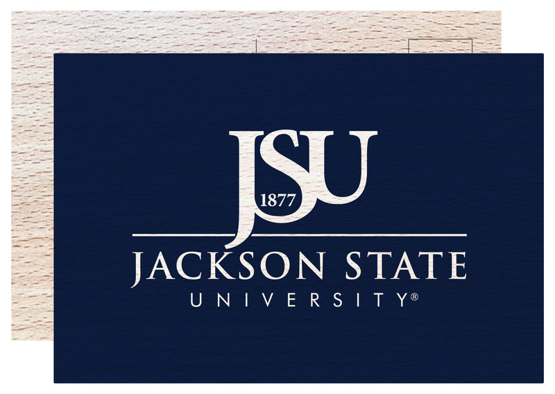Jackson State University Officially Licensed 4x6" Wooden Postcard with Full Color Design