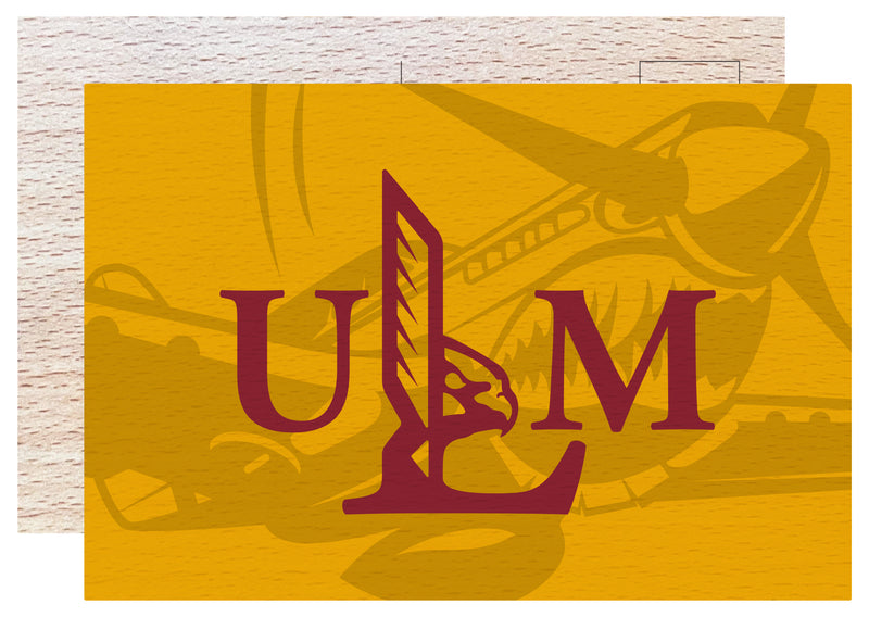 University of Louisiana Monroe Officially Licensed 4x6" Wooden Postcard with Full Color Design