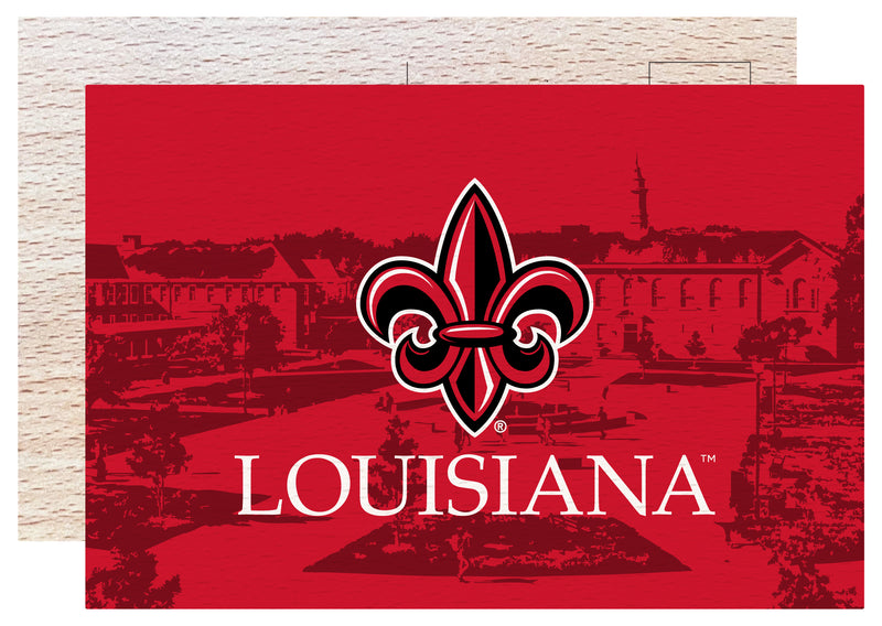 Louisiana at Lafayette Ragin' Cajuns Officially Licensed 4x6" Wooden Postcard with Full Color Design