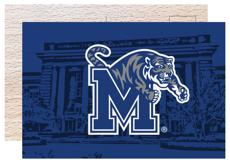 Memphis Tigers Officially Licensed 4x6" Wooden Postcard with Full Color Design