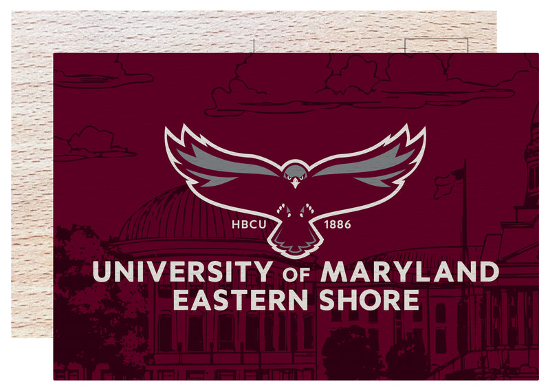Maryland Eastern Shore Officially Licensed 4x6" Wooden Postcard with Full Color Design