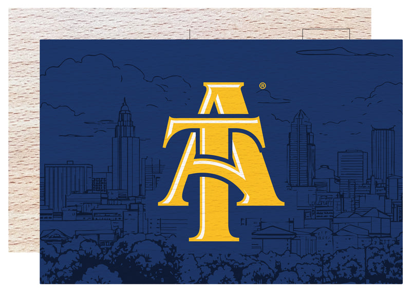 North Carolina A&T State Aggies Officially Licensed 4x6" Wooden Postcard with Full Color Design