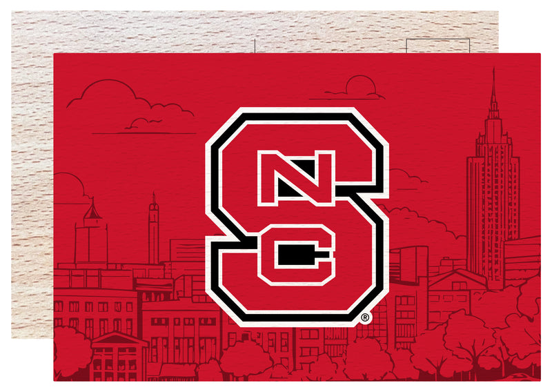 NC State Wolfpack Officially Licensed 4x6" Wooden Postcard with Full Color Design