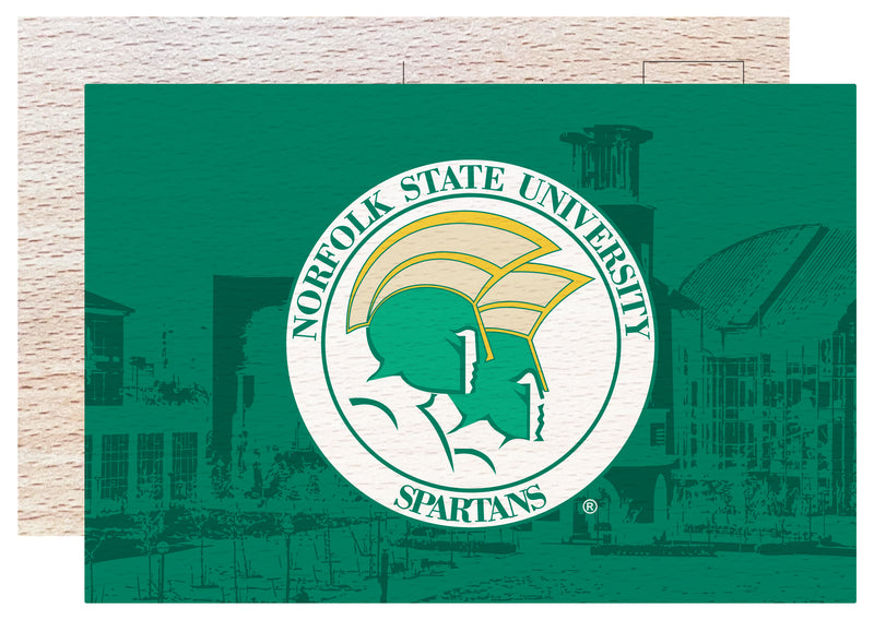 Norfolk State University Officially Licensed 4x6" Wooden Postcard with Full Color Design