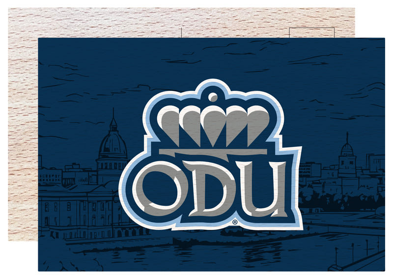 Old Dominion Monarchs Officially Licensed 4x6" Wooden Postcard with Full Color Design